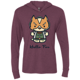 T-Shirts Hello Fox Triblend Long Sleeve Hoodie Tee