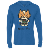 T-Shirts Vintage Royal / X-Small Hello Fox Triblend Long Sleeve Hoodie Tee