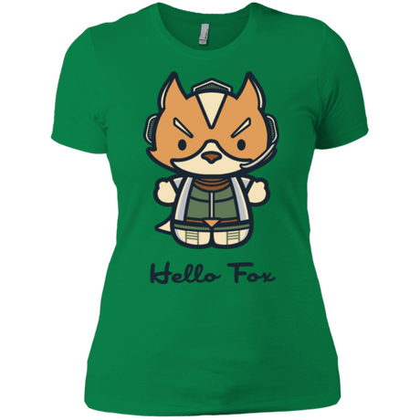 T-Shirts Kelly Green / X-Small Hello Fox Women's Premium T-Shirt