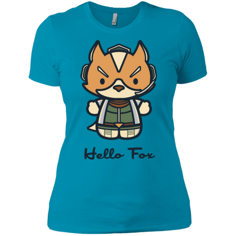 T-Shirts Turquoise / X-Small Hello Fox Women's Premium T-Shirt