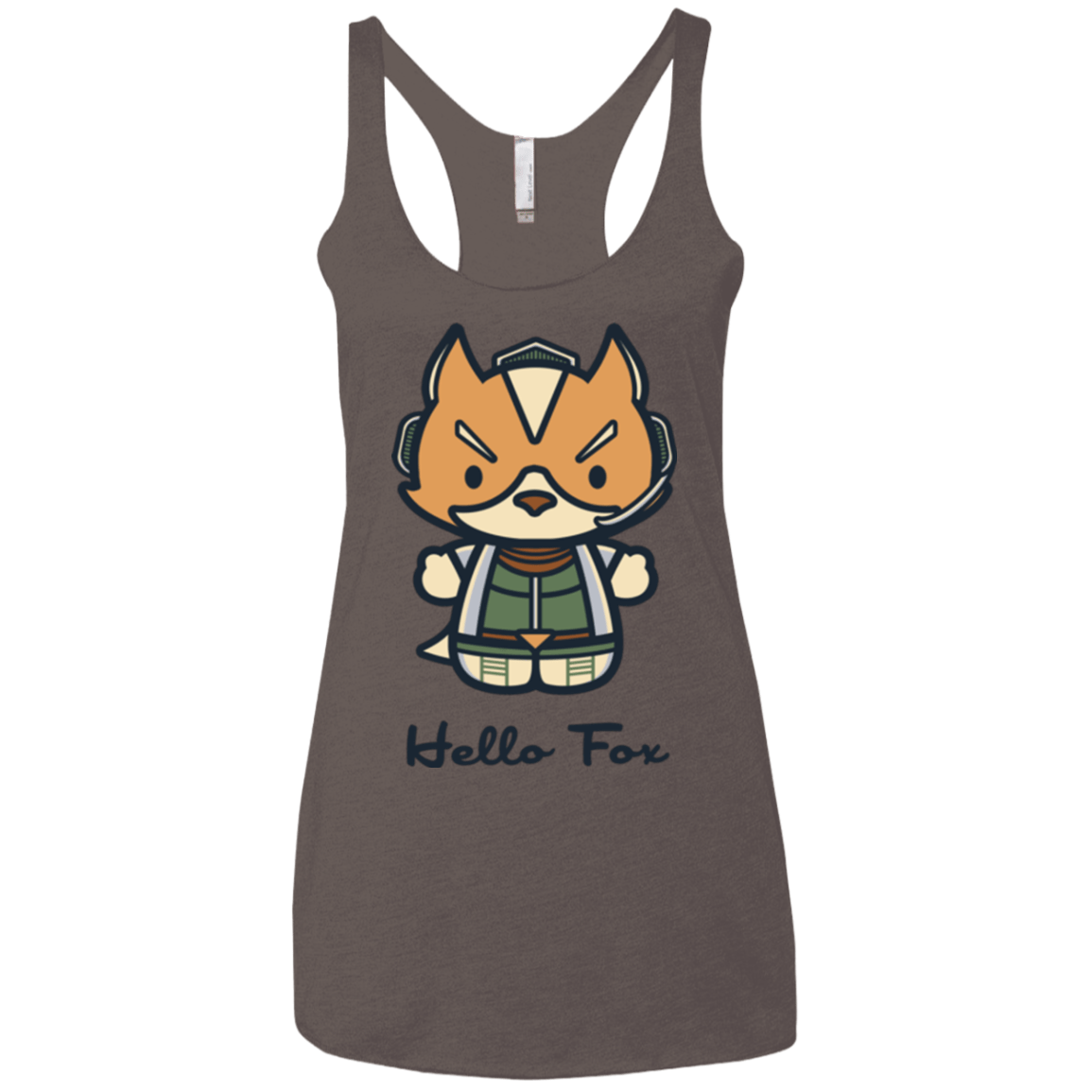 T-Shirts Macchiato / X-Small Hello Fox Women's Triblend Racerback Tank