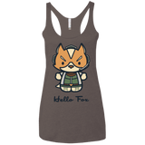 T-Shirts Macchiato / X-Small Hello Fox Women's Triblend Racerback Tank