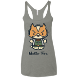 T-Shirts Venetian Grey / X-Small Hello Fox Women's Triblend Racerback Tank