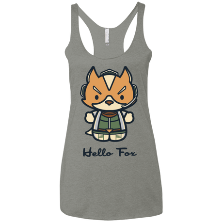 T-Shirts Venetian Grey / X-Small Hello Fox Women's Triblend Racerback Tank