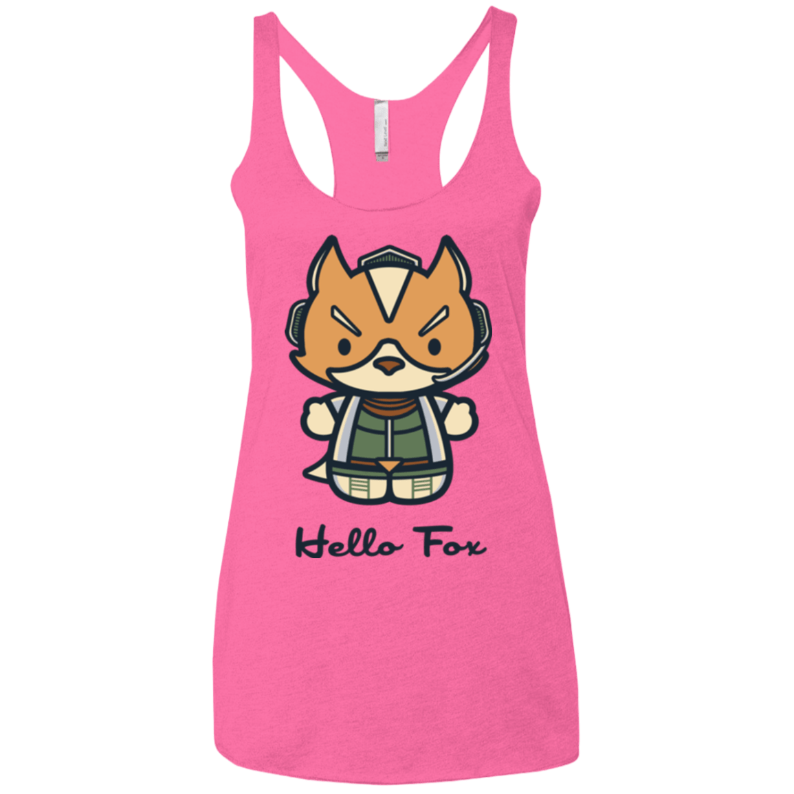 T-Shirts Vintage Pink / X-Small Hello Fox Women's Triblend Racerback Tank