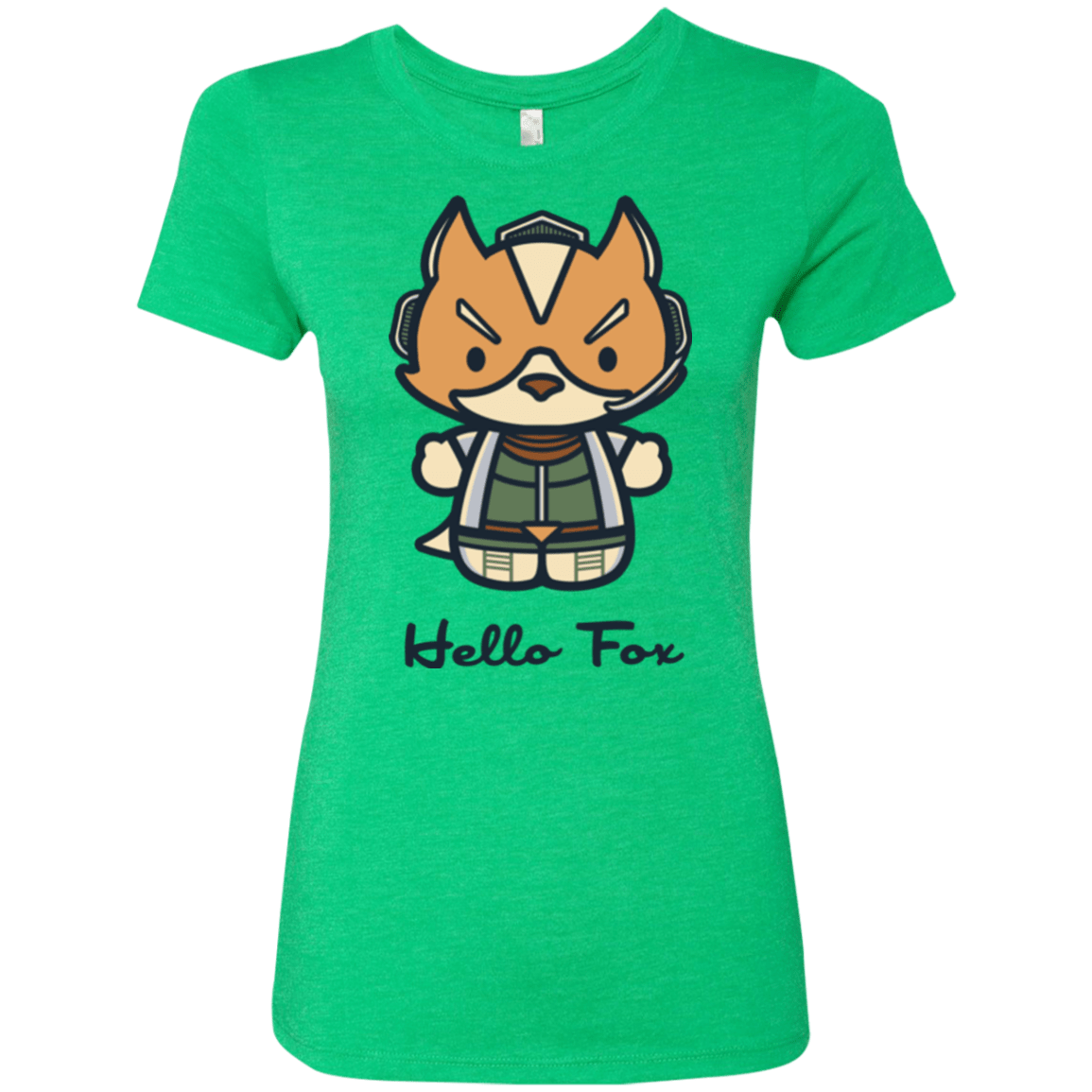 T-Shirts Envy / Small Hello Fox Women's Triblend T-Shirt
