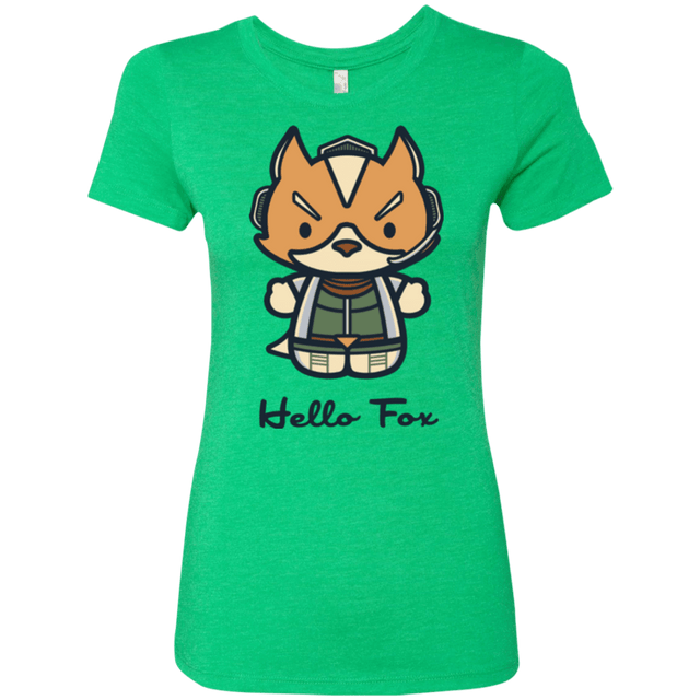 T-Shirts Envy / Small Hello Fox Women's Triblend T-Shirt