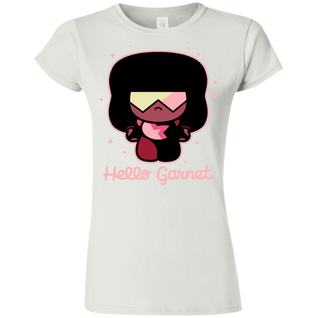 T-Shirts White / S Hello Garnet Junior Slimmer-Fit T-Shirt