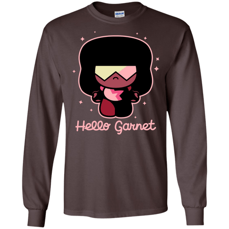 T-Shirts Dark Chocolate / S Hello Garnet Men's Long Sleeve T-Shirt