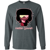 T-Shirts Dark Heather / S Hello Garnet Men's Long Sleeve T-Shirt