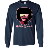 T-Shirts Navy / S Hello Garnet Men's Long Sleeve T-Shirt