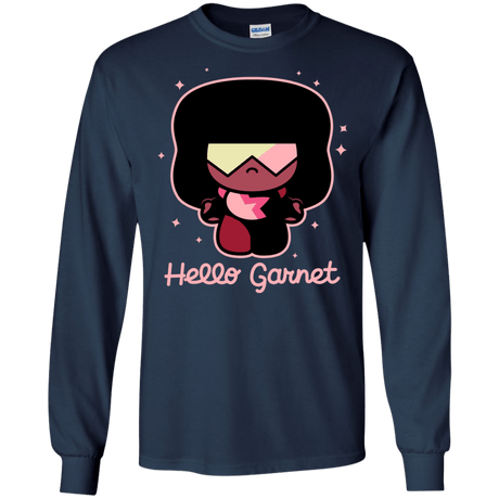 T-Shirts Navy / S Hello Garnet Men's Long Sleeve T-Shirt