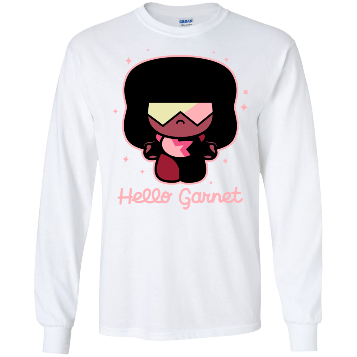 T-Shirts White / S Hello Garnet Men's Long Sleeve T-Shirt