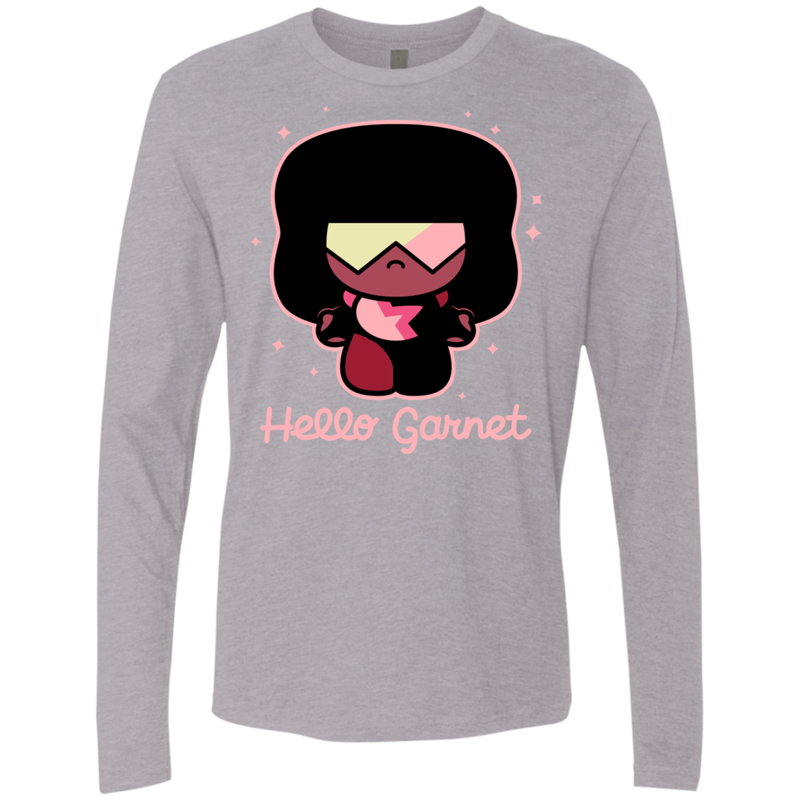 T-Shirts Heather Grey / S Hello Garnet Men's Premium Long Sleeve