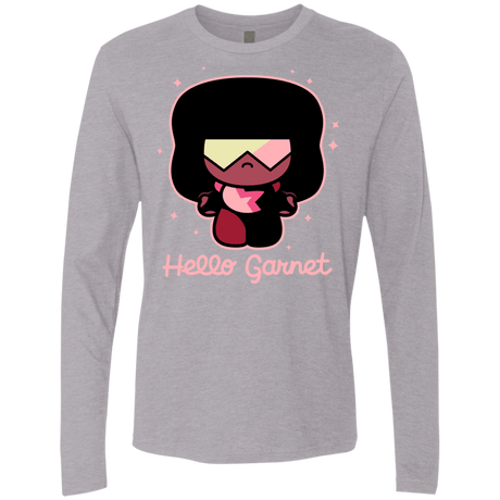 T-Shirts Heather Grey / S Hello Garnet Men's Premium Long Sleeve