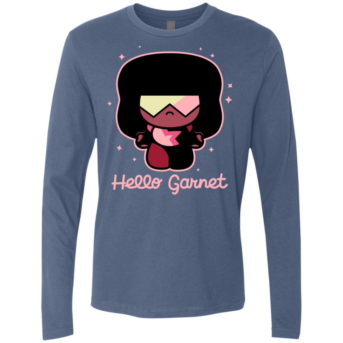 T-Shirts Indigo / S Hello Garnet Men's Premium Long Sleeve