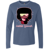 T-Shirts Indigo / S Hello Garnet Men's Premium Long Sleeve