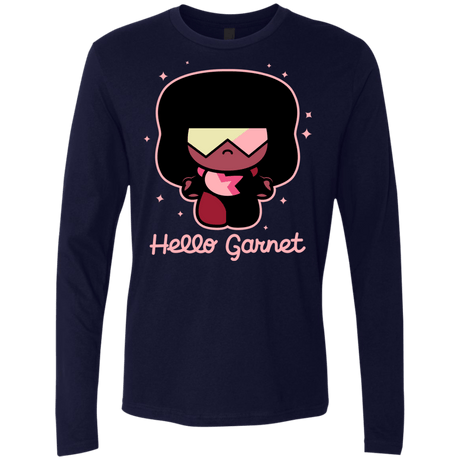 T-Shirts Midnight Navy / S Hello Garnet Men's Premium Long Sleeve