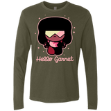 T-Shirts Military Green / S Hello Garnet Men's Premium Long Sleeve