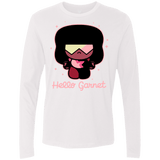 T-Shirts White / S Hello Garnet Men's Premium Long Sleeve