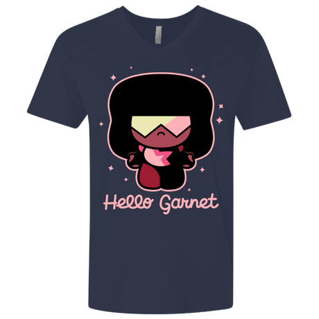 T-Shirts Midnight Navy / X-Small Hello Garnet Men's Premium V-Neck