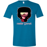 T-Shirts Antique Sapphire / S Hello Garnet Men's Semi-Fitted Softstyle