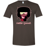 T-Shirts Dark Chocolate / S Hello Garnet Men's Semi-Fitted Softstyle