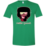 T-Shirts Heather Irish Green / S Hello Garnet Men's Semi-Fitted Softstyle