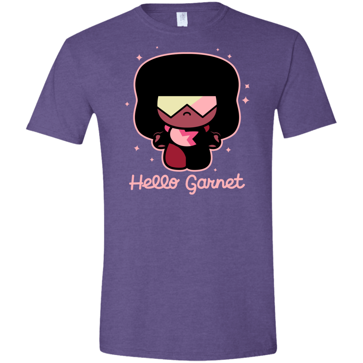 T-Shirts Heather Purple / S Hello Garnet Men's Semi-Fitted Softstyle