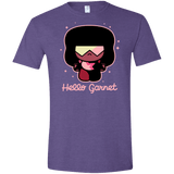 T-Shirts Heather Purple / S Hello Garnet Men's Semi-Fitted Softstyle
