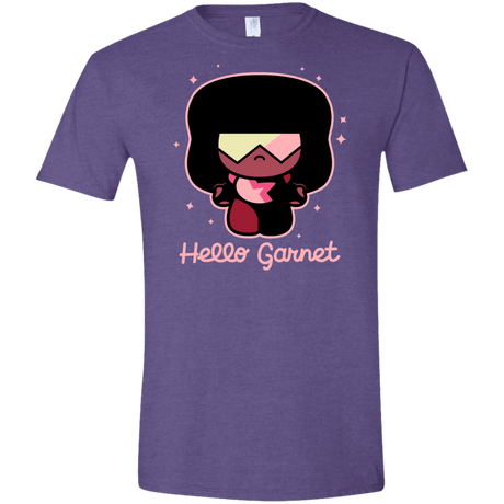 T-Shirts Heather Purple / S Hello Garnet Men's Semi-Fitted Softstyle