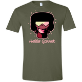 T-Shirts Military Green / S Hello Garnet Men's Semi-Fitted Softstyle