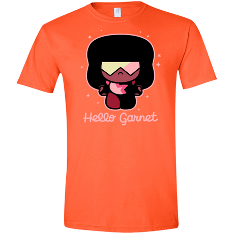 T-Shirts Orange / S Hello Garnet Men's Semi-Fitted Softstyle