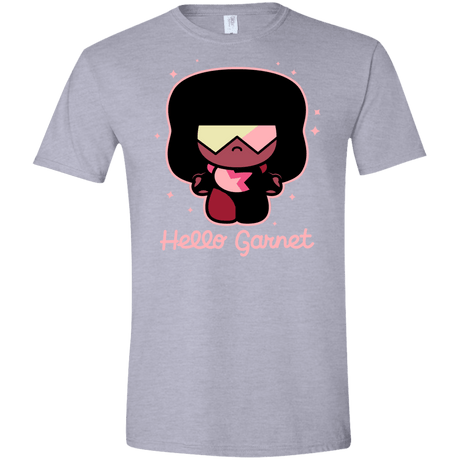 T-Shirts Sport Grey / X-Small Hello Garnet Men's Semi-Fitted Softstyle