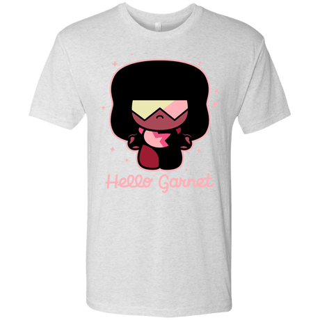 T-Shirts Heather White / S Hello Garnet Men's Triblend T-Shirt