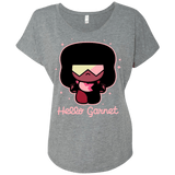 T-Shirts Premium Heather / X-Small Hello Garnet Triblend Dolman Sleeve