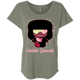 T-Shirts Venetian Grey / X-Small Hello Garnet Triblend Dolman Sleeve