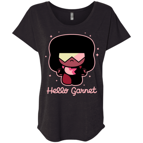 T-Shirts Vintage Black / X-Small Hello Garnet Triblend Dolman Sleeve