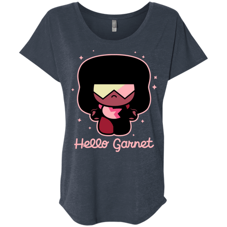 T-Shirts Vintage Navy / X-Small Hello Garnet Triblend Dolman Sleeve