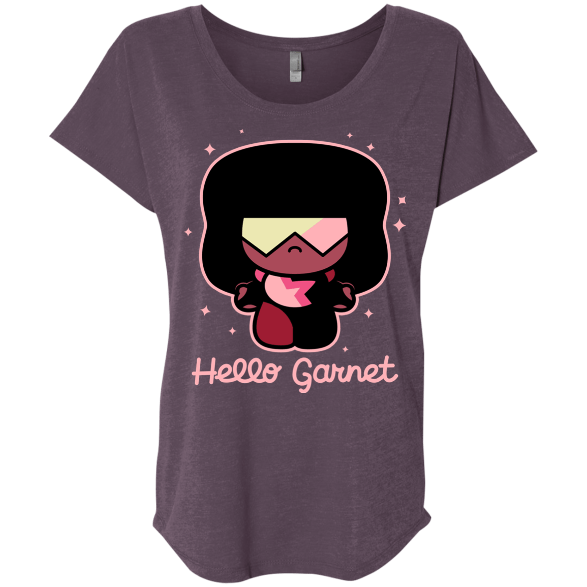 T-Shirts Vintage Purple / X-Small Hello Garnet Triblend Dolman Sleeve