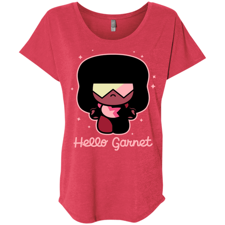 T-Shirts Vintage Red / X-Small Hello Garnet Triblend Dolman Sleeve