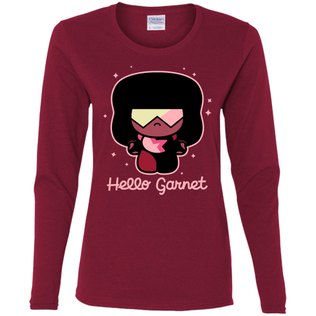 T-Shirts Cardinal / S Hello Garnet Women's Long Sleeve T-Shirt