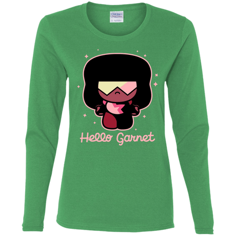 T-Shirts Irish Green / S Hello Garnet Women's Long Sleeve T-Shirt