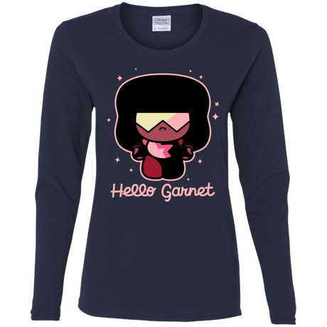 T-Shirts Navy / S Hello Garnet Women's Long Sleeve T-Shirt