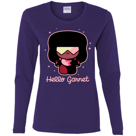 T-Shirts Purple / S Hello Garnet Women's Long Sleeve T-Shirt