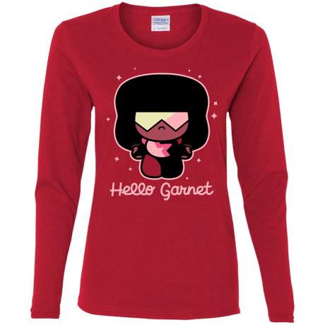 T-Shirts Red / S Hello Garnet Women's Long Sleeve T-Shirt