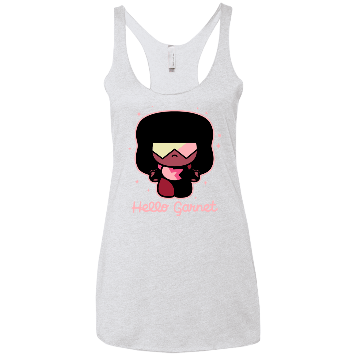 T-Shirts Heather White / X-Small Hello Garnet Women's Triblend Racerback Tank