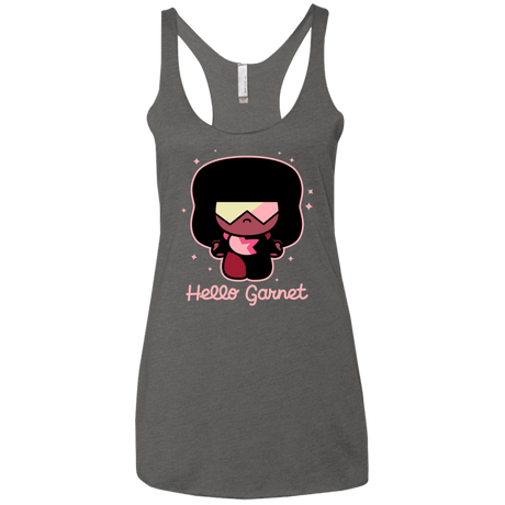 T-Shirts Premium Heather / X-Small Hello Garnet Women's Triblend Racerback Tank