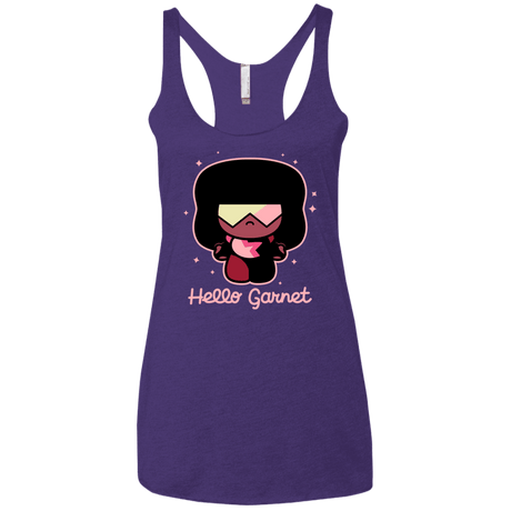 T-Shirts Purple Rush / X-Small Hello Garnet Women's Triblend Racerback Tank