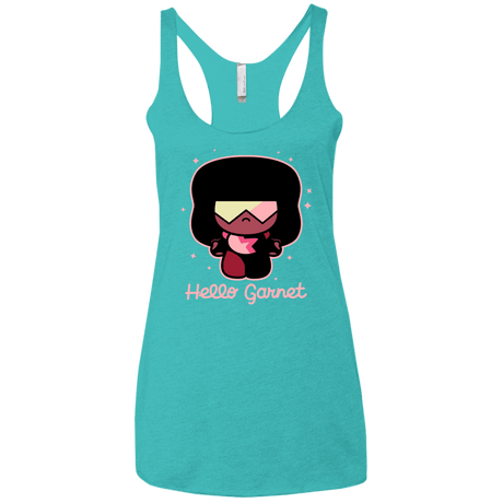 T-Shirts Tahiti Blue / X-Small Hello Garnet Women's Triblend Racerback Tank